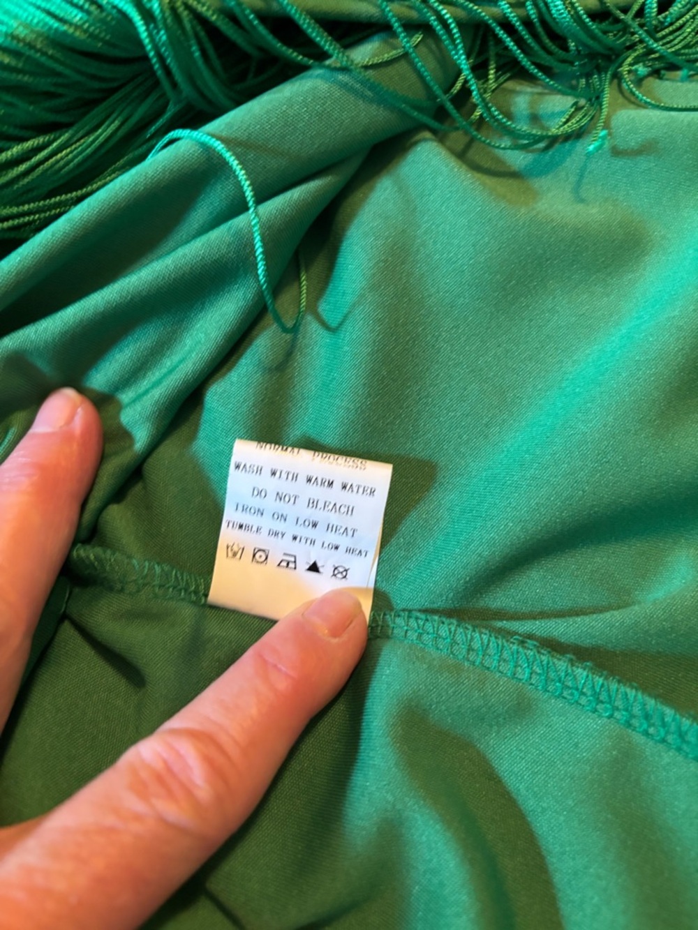 Fringe Studio Vibrant Green Tiered Fringe Maxi Skirt - Picture 7 of 8